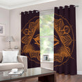 Eye of Providence Mandala Print Dimout Grommet Curtains