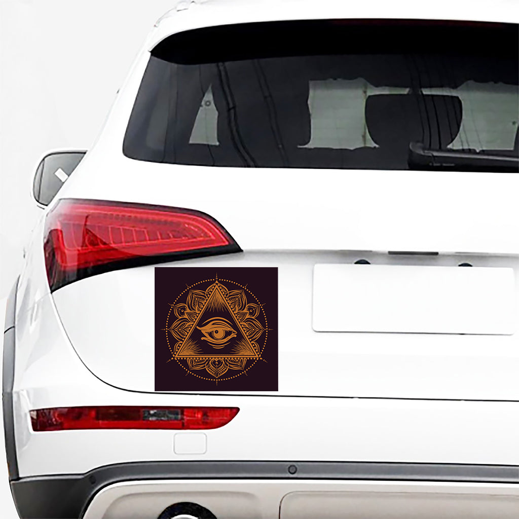 Eye of Providence Mandala Print Car Sticker
