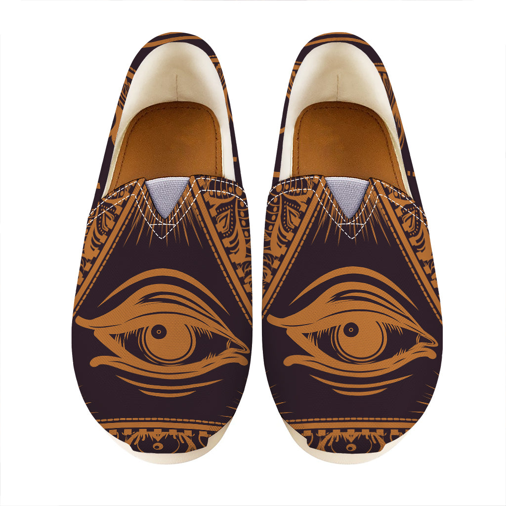 Eye of Providence Mandala Print Casual Shoes