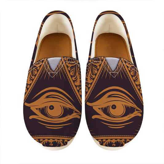 Eye of Providence Mandala Print Casual Shoes