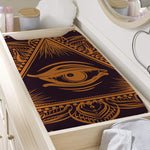 Eye of Providence Mandala Print Changing Pad Cover