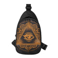 Eye of Providence Mandala Print Sling Bag