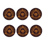Eye of Providence Mandala Print Coaster Set
