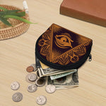 Eye of Providence Mandala Print Coin Purse