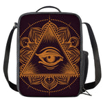 Eye of Providence Mandala Print Crossbody Lunch Bag