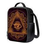 Eye of Providence Mandala Print Crossbody Lunch Bag