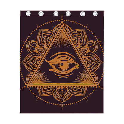 Eye of Providence Mandala Print Curtain