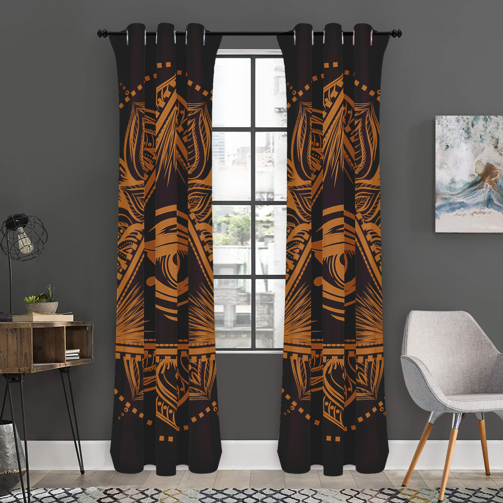 Eye of Providence Mandala Print Curtain