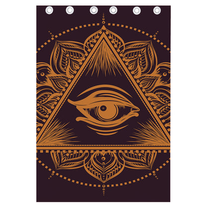 Eye of Providence Mandala Print Curtain