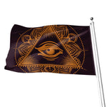 Eye of Providence Mandala Print Flag