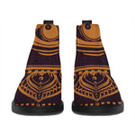 Eye of Providence Mandala Print Flat Ankle Boots