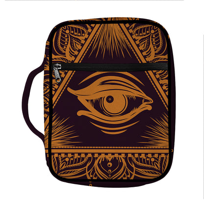 Eye of Providence Mandala Print Front Pocket Bible Bag