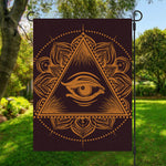 Eye of Providence Mandala Print Garden Flag