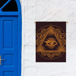 Eye of Providence Mandala Print Garden Flag
