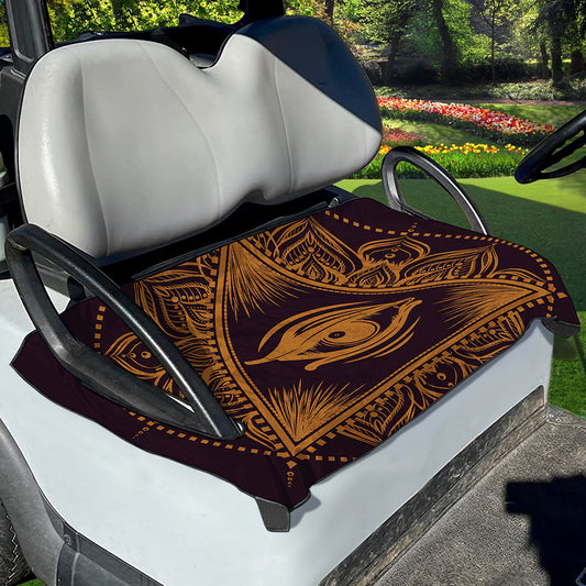 Eye of Providence Mandala Print Golf Cart Seat Cover