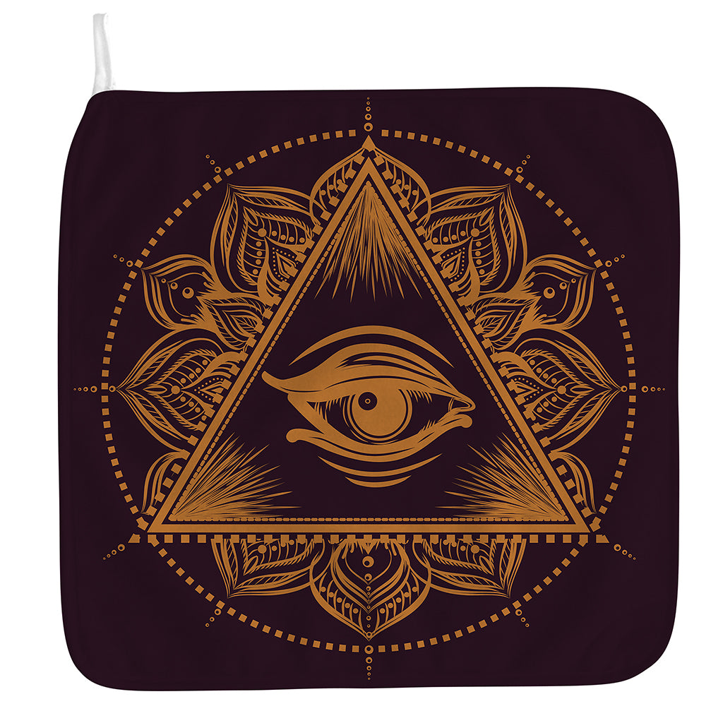Eye of Providence Mandala Print Hand Towel