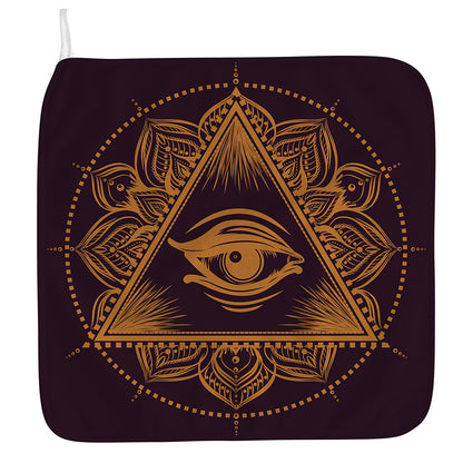 Eye of Providence Mandala Print Hand Towel