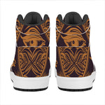 Eye of Providence Mandala Print High Top Leather Sneakers