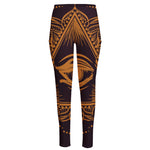 Eye of Providence Mandala Print High-Waisted Pocket Leggings