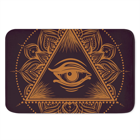 Eye of Providence Mandala Print Indoor Door Mat