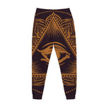 Eye of Providence Mandala Print Jogger Pants
