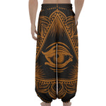 Eye of Providence Mandala Print Lantern Pants