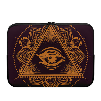 Eye of Providence Mandala Print Laptop Sleeve