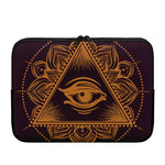 Eye of Providence Mandala Print Laptop Sleeve