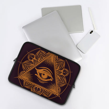 Eye of Providence Mandala Print Laptop Sleeve