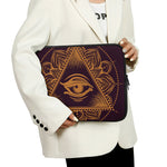 Eye of Providence Mandala Print Laptop Sleeve