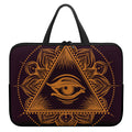 Eye of Providence Mandala Print Laptop Sleeve With Handle