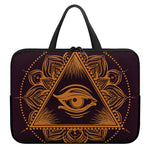 Eye of Providence Mandala Print Laptop Sleeve With Handle