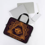 Eye of Providence Mandala Print Laptop Sleeve With Handle