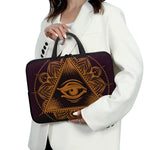 Eye of Providence Mandala Print Laptop Sleeve With Handle