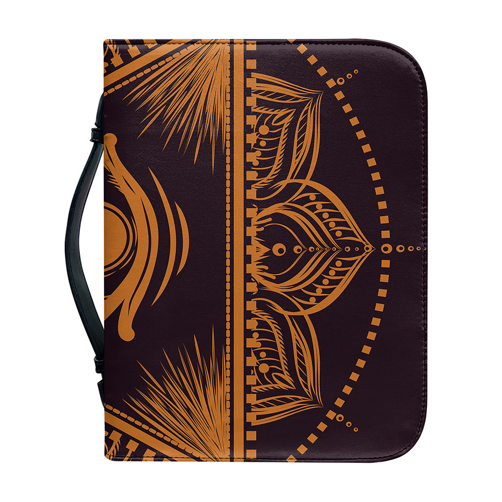 Eye of Providence Mandala Print Leather Bible Cover