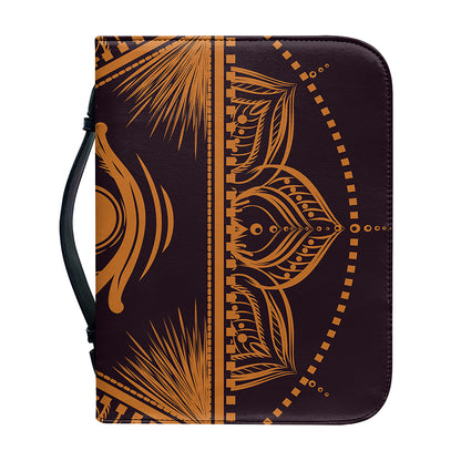 Eye of Providence Mandala Print Leather Bible Cover