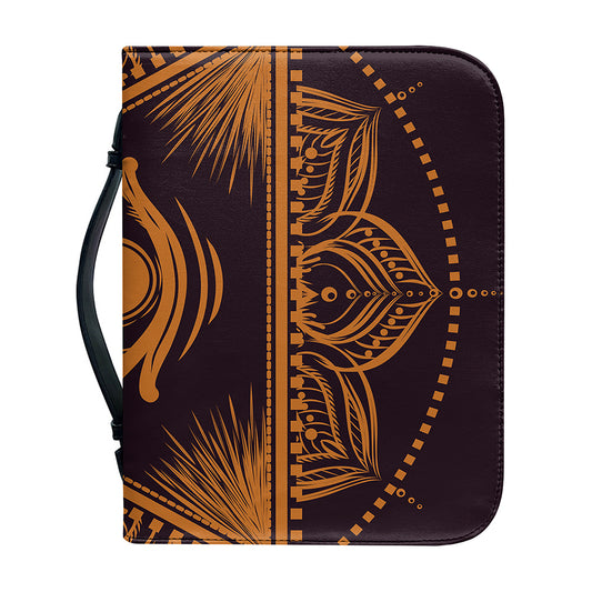 Eye of Providence Mandala Print Leather Bible Cover