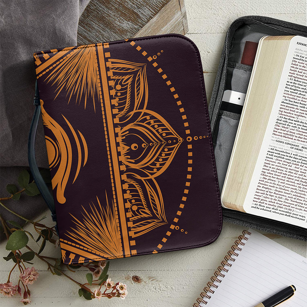 Eye of Providence Mandala Print Leather Bible Cover