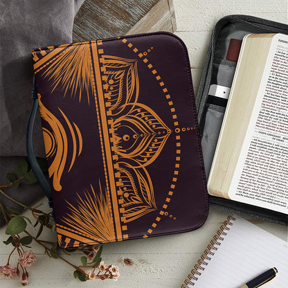 Eye of Providence Mandala Print Leather Bible Cover