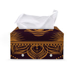Eye of Providence Mandala Print Leather Tissue Box Cover