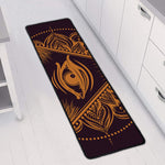 Eye of Providence Mandala Print Long Kitchen Mat