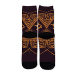 Eye of Providence Mandala Print Long Socks