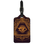 Eye of Providence Mandala Print Luggage Tag