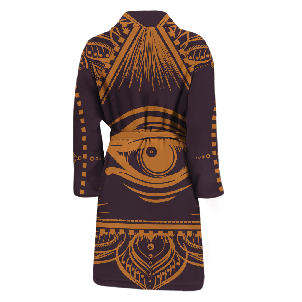 Eye of Providence Mandala Print Men's Bathrobe