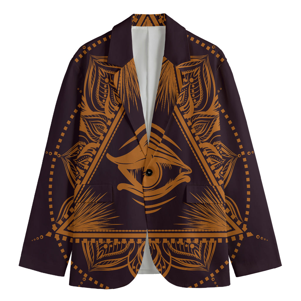 Eye of Providence Mandala Print Men's Blazer