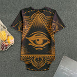 Eye of Providence Mandala Print Men's Bodysuit
