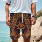 Eye of Providence Mandala Print Men's Cargo Shorts