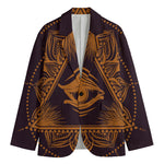 Eye of Providence Mandala Print Men's Cotton Blazer