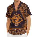 Eye of Providence Mandala Print Men's Deep V-Neck Shirt