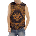 Eye of Providence Mandala Print Men's Fitness Tank Top